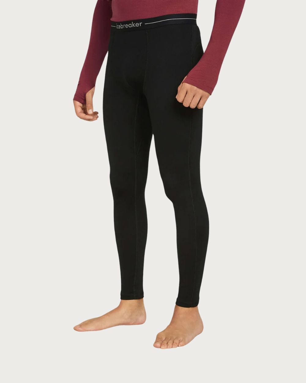 Mens Icebreaker 300 MerinoFine Polar Leggings - Black Thermals Icebreaker 
