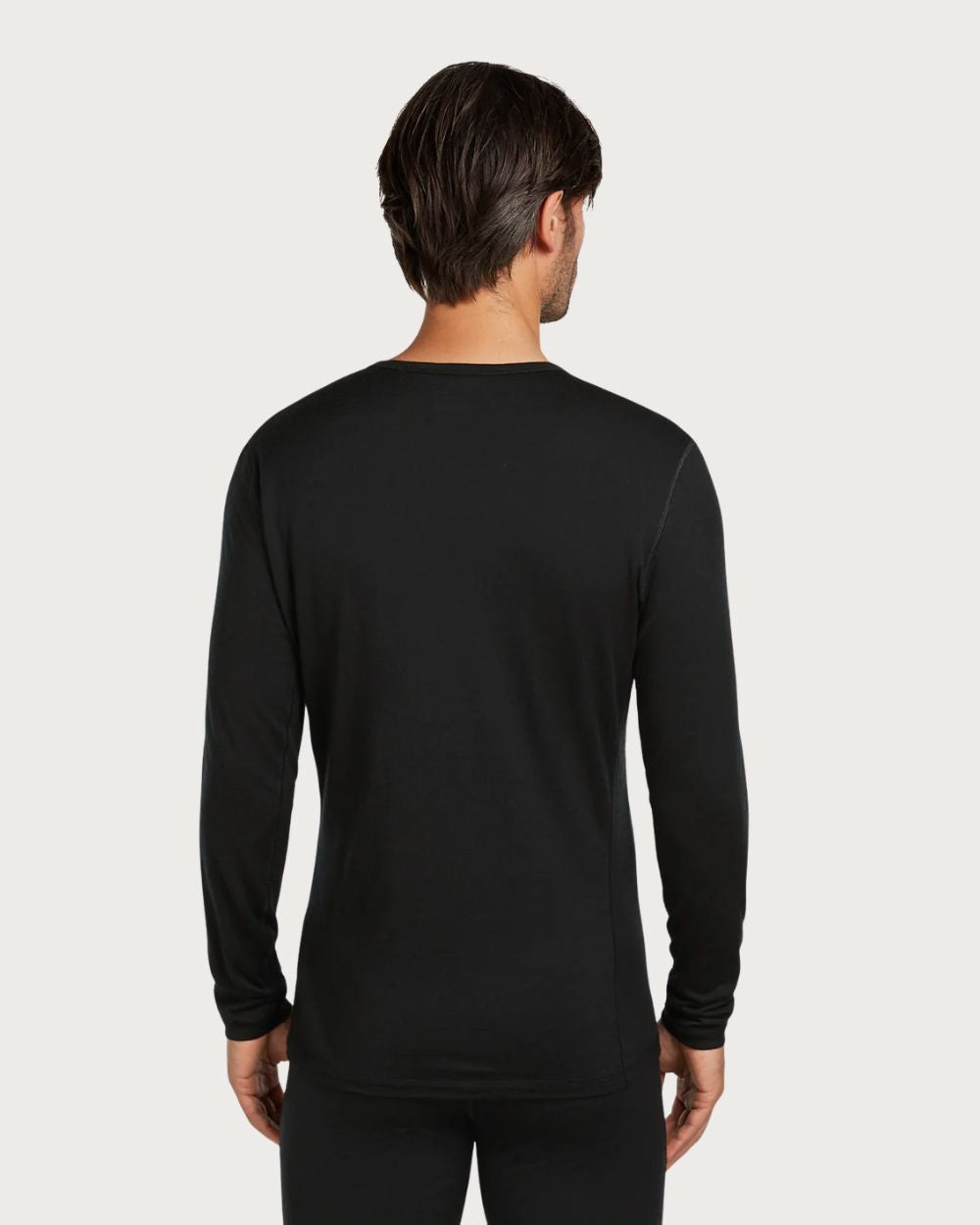 Mens Icebreaker Merino Oasis 200 Thermal Long Sleeve Crewe - Black Thermals Icebreaker 