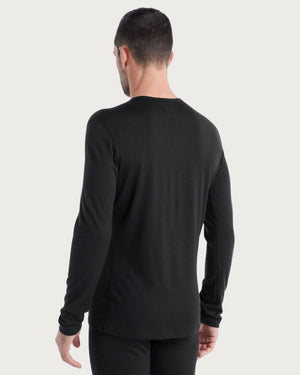 Mens Icebreaker Merino Oasis 200 Thermal Long Sleeve Crewe - Black Thermals Icebreaker 