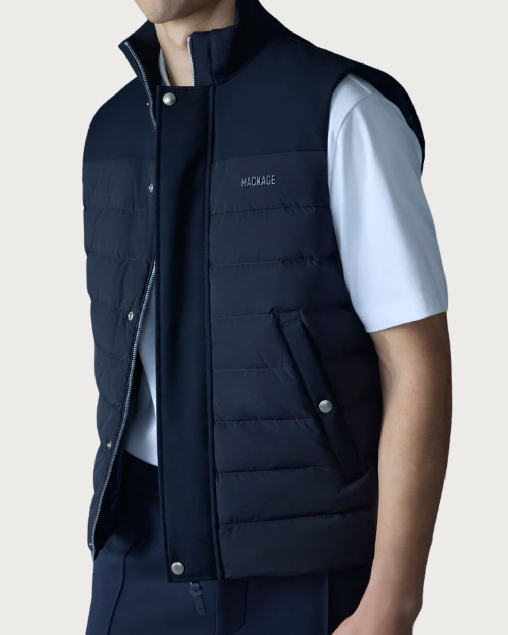 Mens Mackage Brody Vest - Navy Après | Travel Mackage 