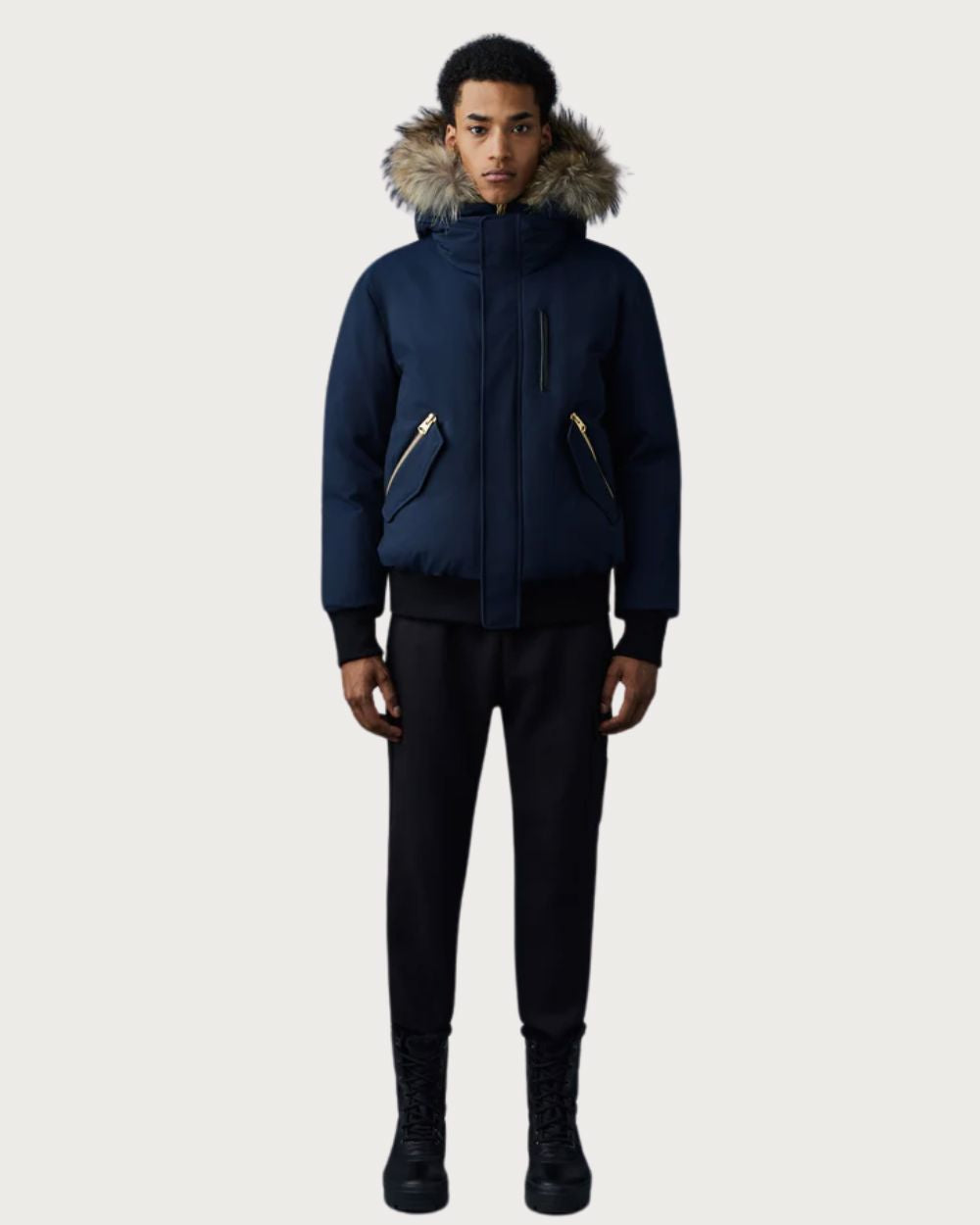 Mens Mackage Dixon-F 2-In-1 Nordic Bomber Jacket - Navy Après | Travel Mackage 