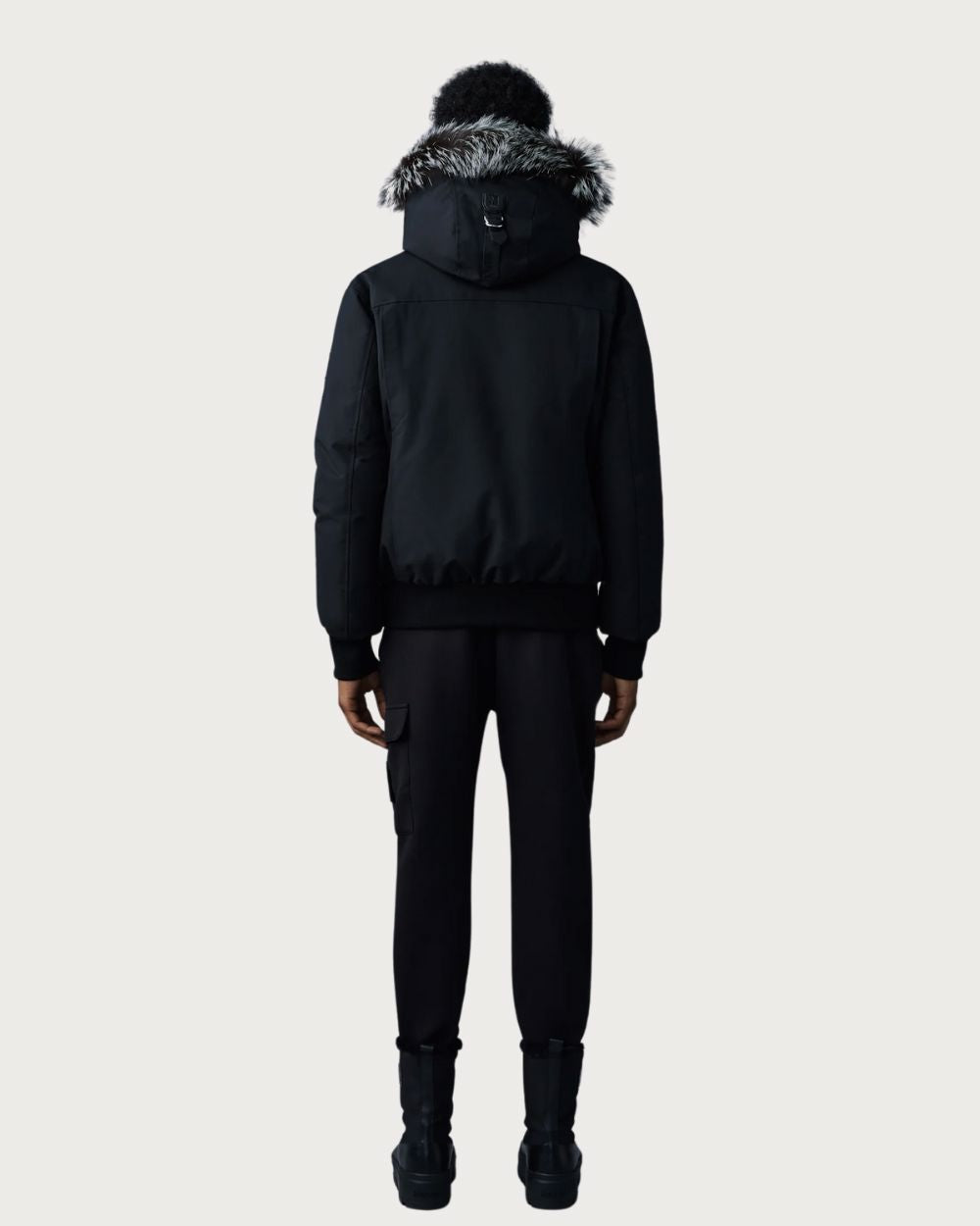 Mens Mackage Dixon-X 2-In-1 Nordic Bomber Jacket - Black / Silver Après | Travel Mackage 