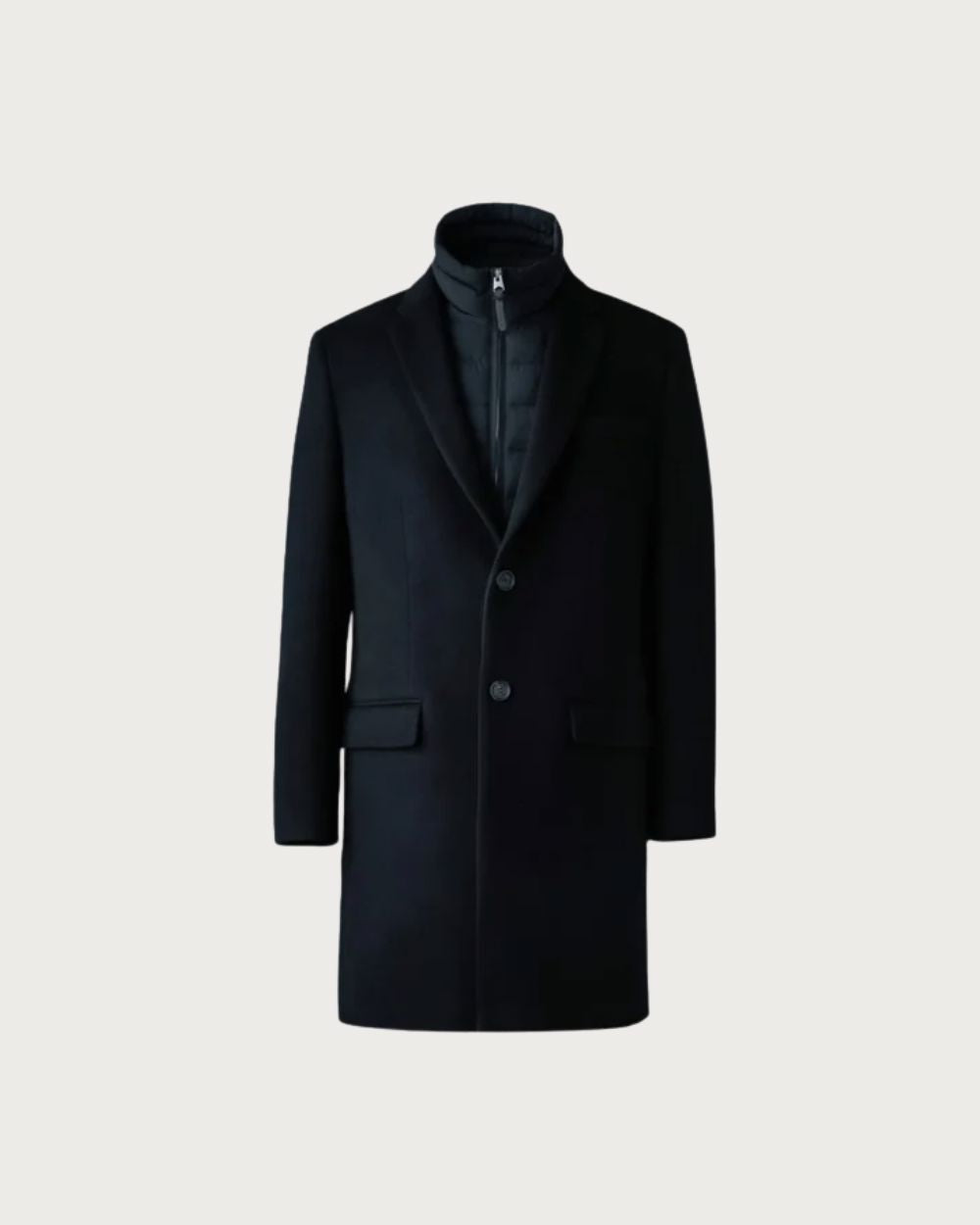 Mens Mackage Skai-SLBZ 3-in-1 Wool Coat - Black Après Jackets Mackage 40 