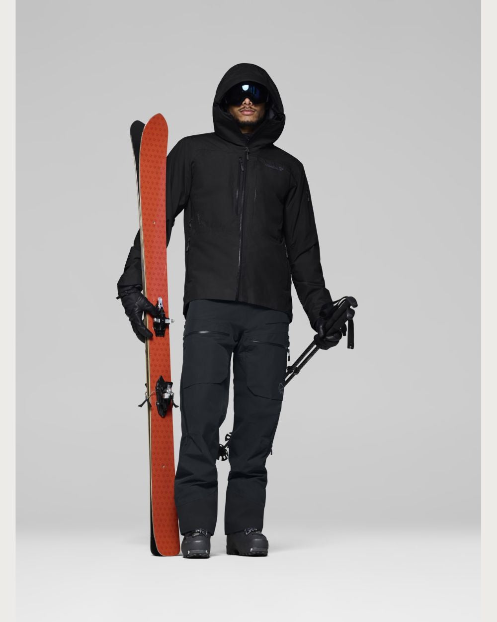 Mens Norrøna Lofoten Gore-Tex Insulated Jacket - Caviar Black Jackets Norrøna 
