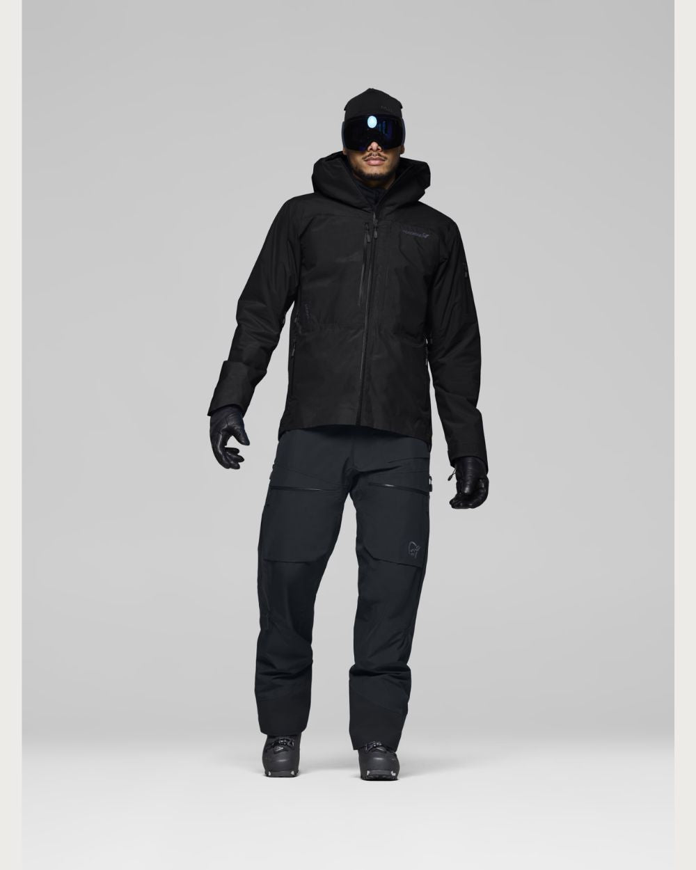 Mens Norrøna Lofoten Gore-Tex Insulated Jacket - Caviar Black Jackets Norrøna 