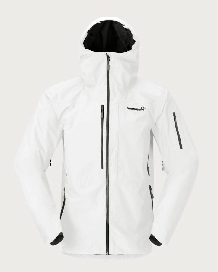 Mens Norrøna Lofoten Gore-Tex Insulated Jacket - White Whisper Jackets Norrøna 