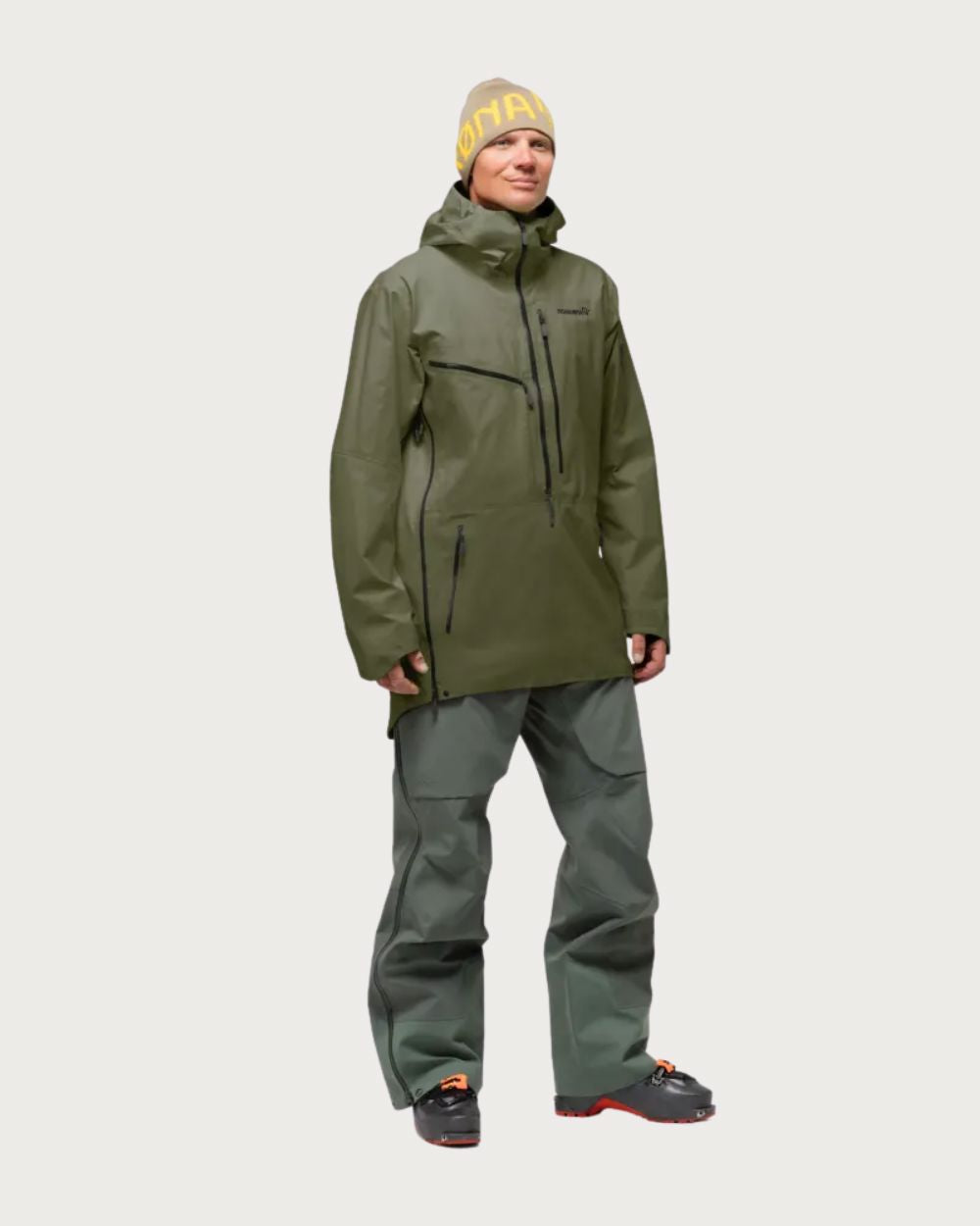 Mens Norrøna Lofoten Gore-Tex Pro Anorak Jacket - Olive Night Jackets Norrøna M INTL / S AU 