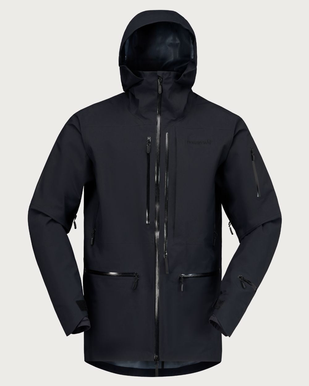 Mens Norrøna Lofoten Gore-Tex Pro Plus Jacket - Caviar Black Jackets Norrøna 