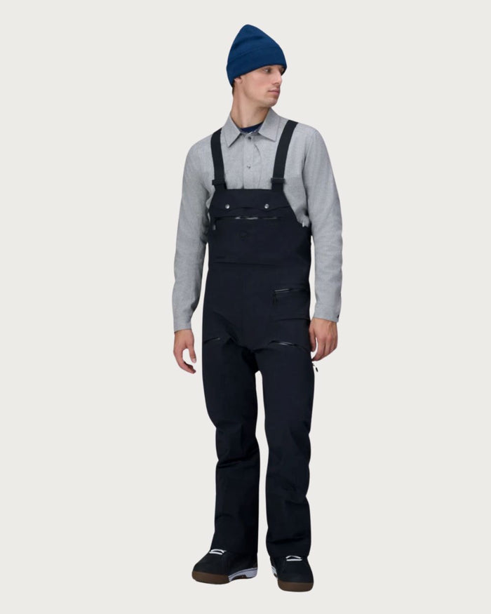 Mens Norrøna Tamok Gore-Tex Performance Shell Bib Pants - Caviar Black
