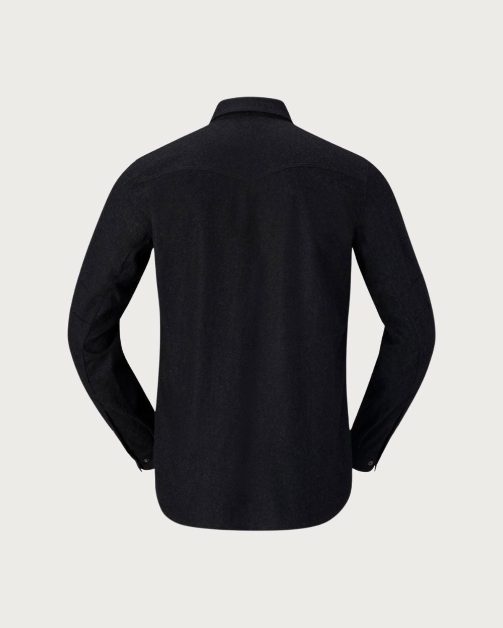 Mens Norrøna Tamok Wool Plain Shirt - Caviar Melange Mid Layers Norrøna 