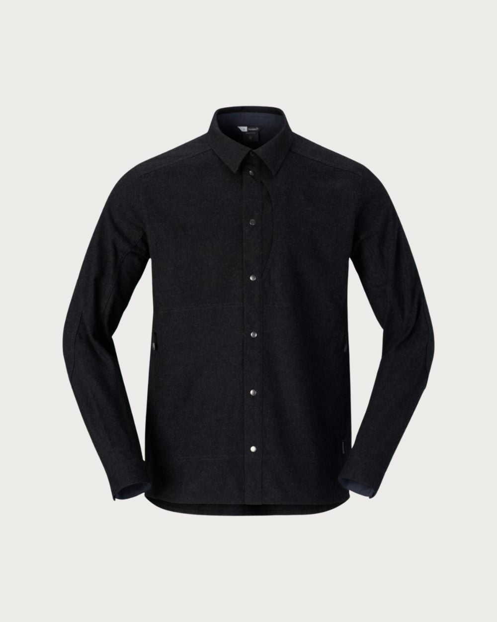 Mens Norrøna Tamok Wool Plain Shirt - Caviar Melange Mid Layers Norrøna M INTL / S AU 