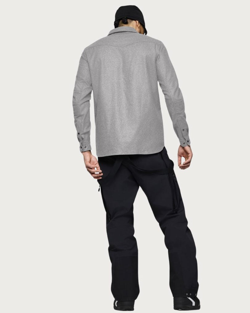 Mens Norrøna Tamok Wool Plain Shirt - Drizzle Melange Mid Layers Norrøna 