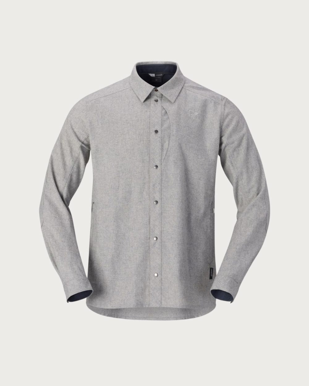 Mens Norrøna Tamok Wool Plain Shirt - Drizzle Melange Mid Layers Norrøna M INTL / S AU 