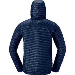 Mens Norrøna Trollveggen Superlight Down800 Hood Jacket - Indigo Night