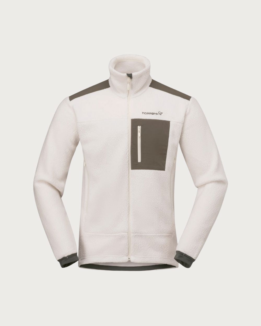 Mens Norrøna Trollveggen Warm3 Jacket - Whisper White Jackets Norrøna S INTL / XS AU 