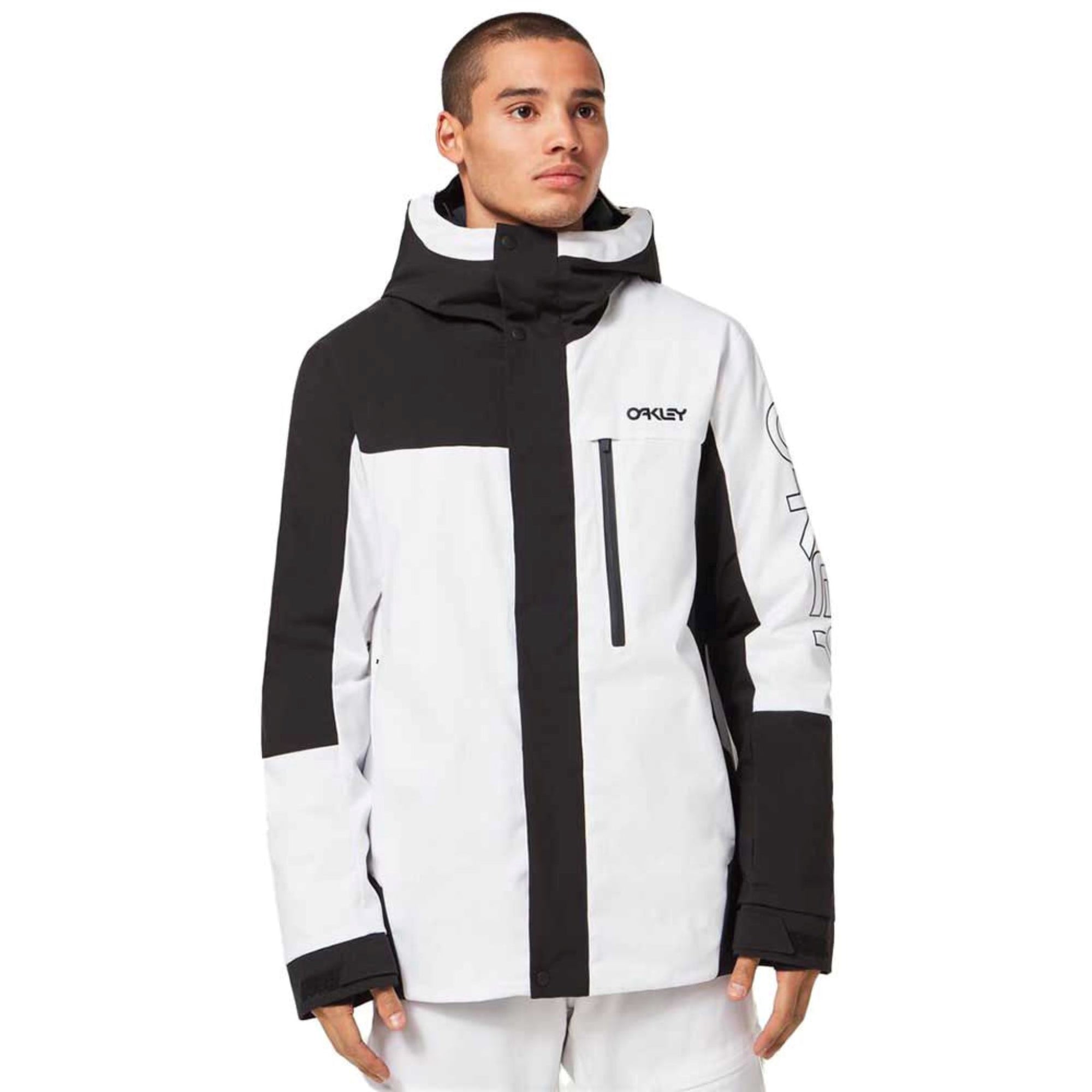 Mens Oakley Thermonuclear Protection TBT Insulated Jacket - Black/White Jackets Oakley S INTL / S AU 