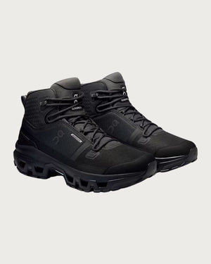 Mens On Cloudrock Mid Waterproof Boot - Black Footwear On Running 
