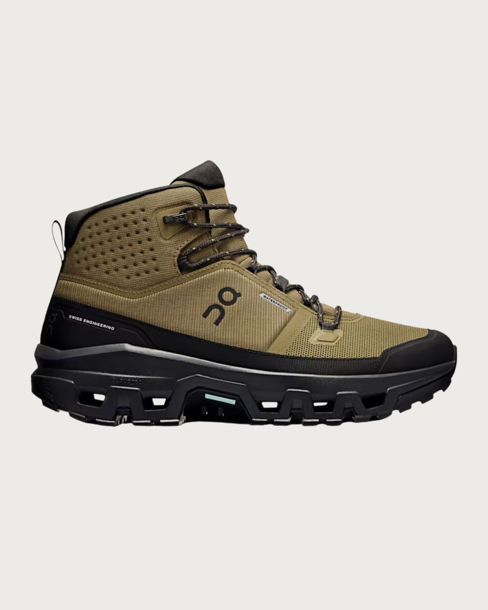 Mens On Cloudrock Mid Waterproof Boot - Hunter / Black Footwear On Running 