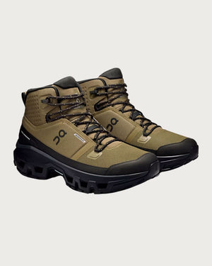 Mens On Cloudrock Mid Waterproof Boot - Hunter / Black Footwear On Running 