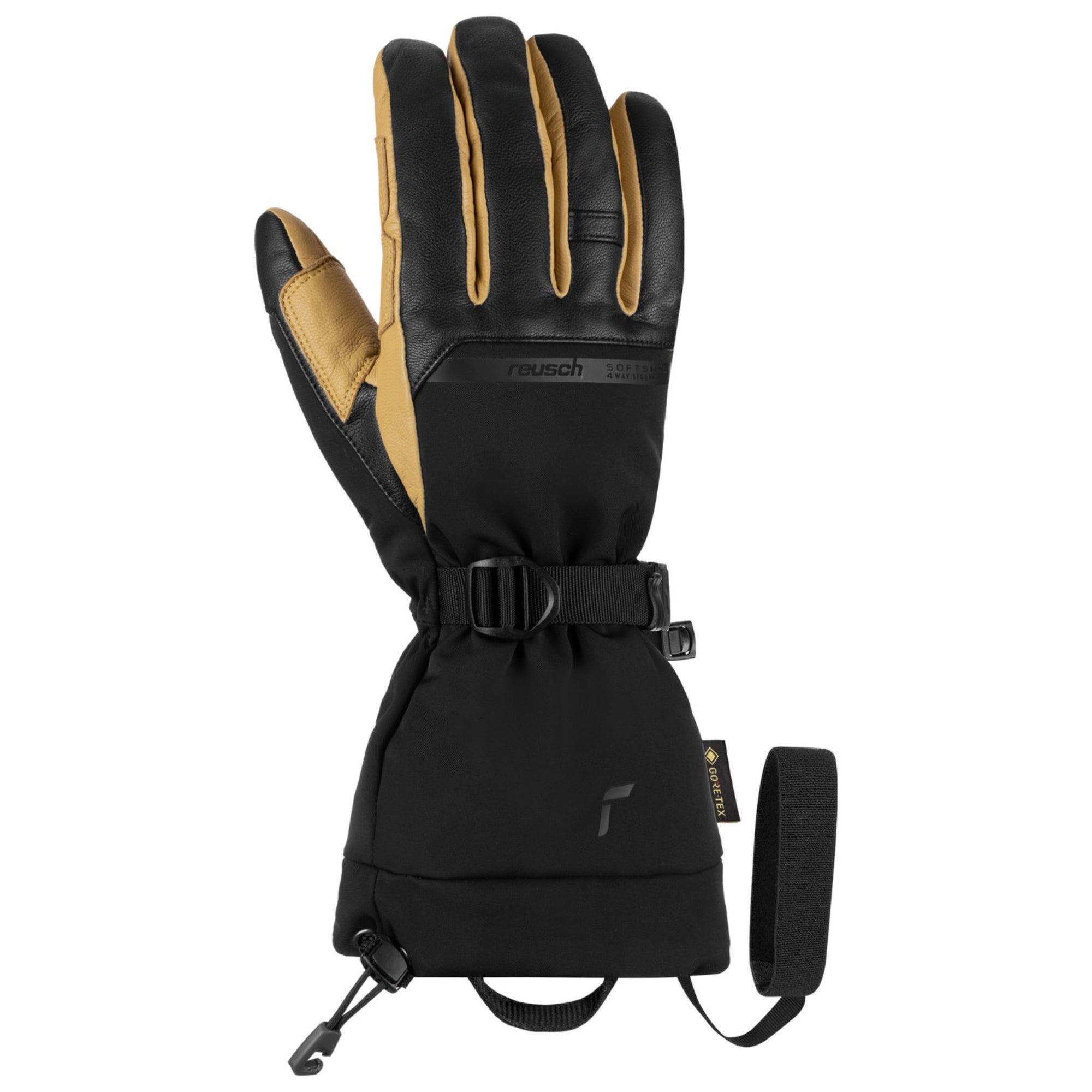 Mens Reusch Discovery GORE-TEX Touch Tech Glove - Black/Camel Gloves Reusch 