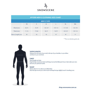 Mens Spyder Epiphany Jacket Size Chart