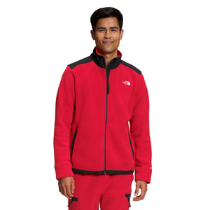 Mens The North Face Alpine Polartec 200 Full Zip Jacket- TNF Black / TNF Red