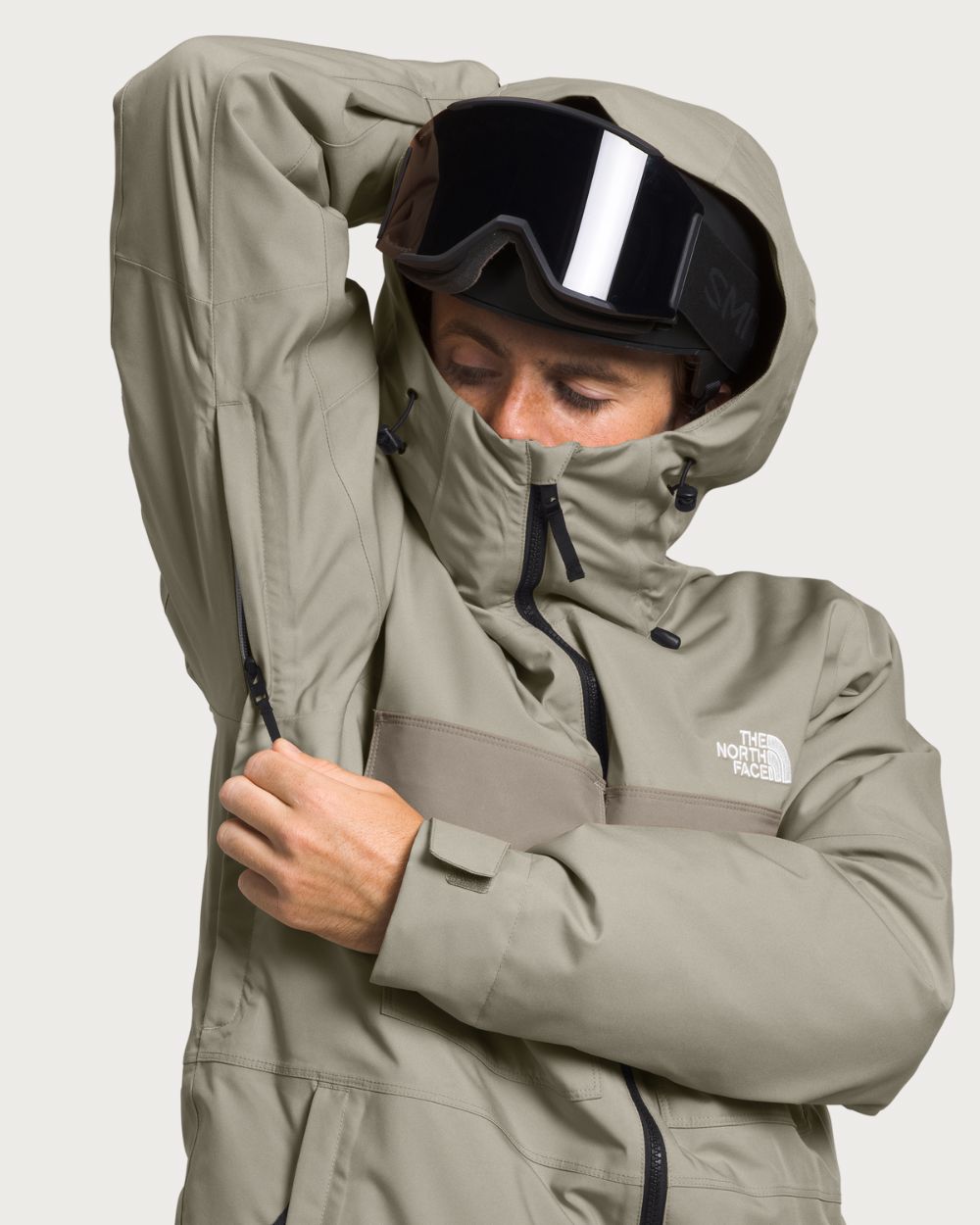 Mens The North Face Fourbarrel Triclimate Jacket - Clay Grey / TNF Black Jackets The North Face 