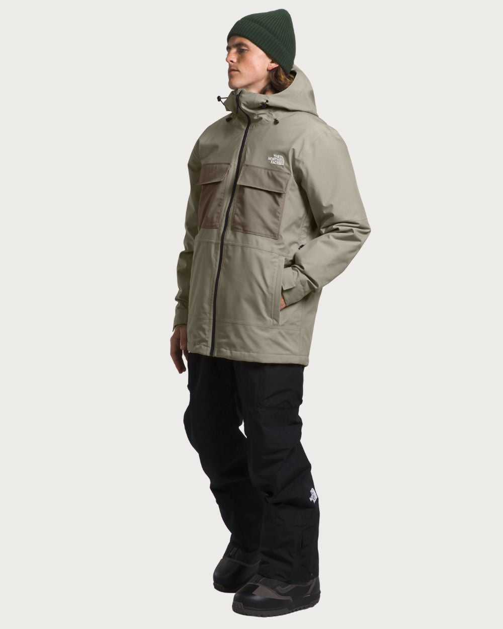 Mens The North Face Fourbarrel Triclimate Jacket - Clay Grey / TNF Black Jackets The North Face 