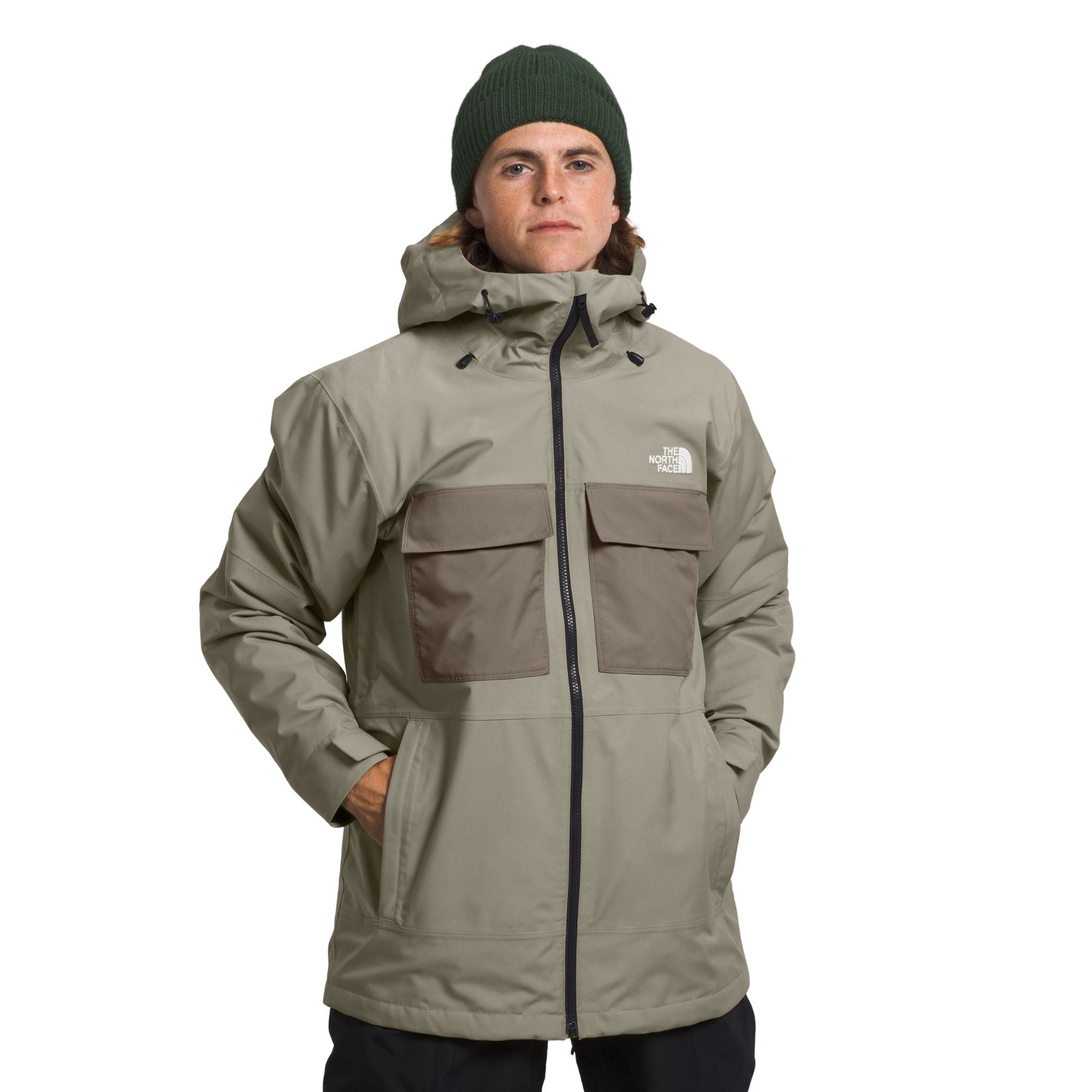 Mens The North Face Fourbarrel Triclimate Jacket - Clay Grey / TNF Black Jackets The North Face S INTL / S AU 