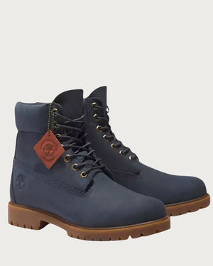 Mens Timberland Heritage Lace up - Dark Blue Nubuck Footwear Timberland 