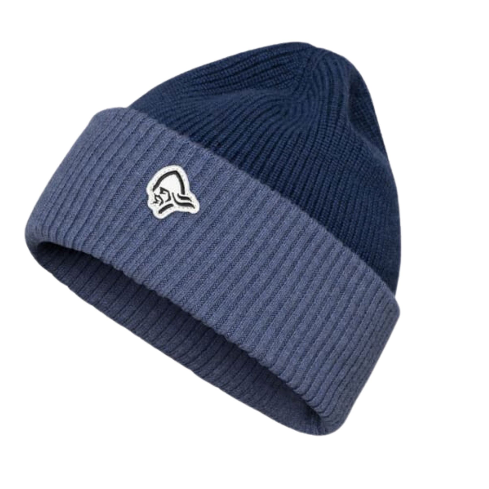 Norrøna Heavy MerinoUll Contrast Beanie - Indigo Night Melange