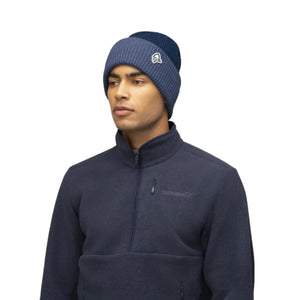 Norrøna Heavy MerinoUll Contrast Beanie - Indigo Night Melange