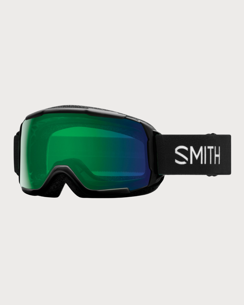 Kids Smith Grom Goggles -Black ChromaPop Everyday Green Mirror