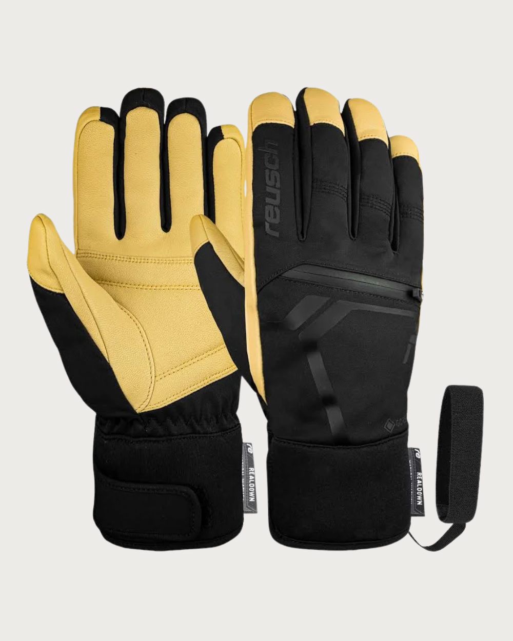 Reusch Down Spirit GORE-TEX Short Cuff Glove - Black/Camel Gloves Reusch 