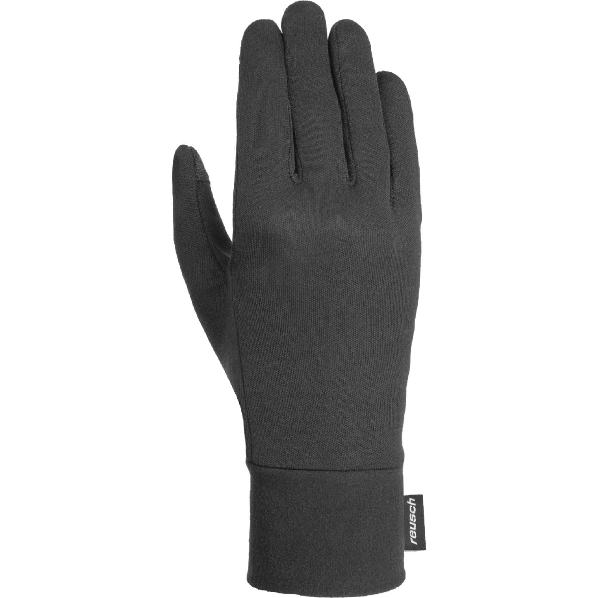 Reusch Silk Glove Liner Touchtec - Black Gloves Reusch 