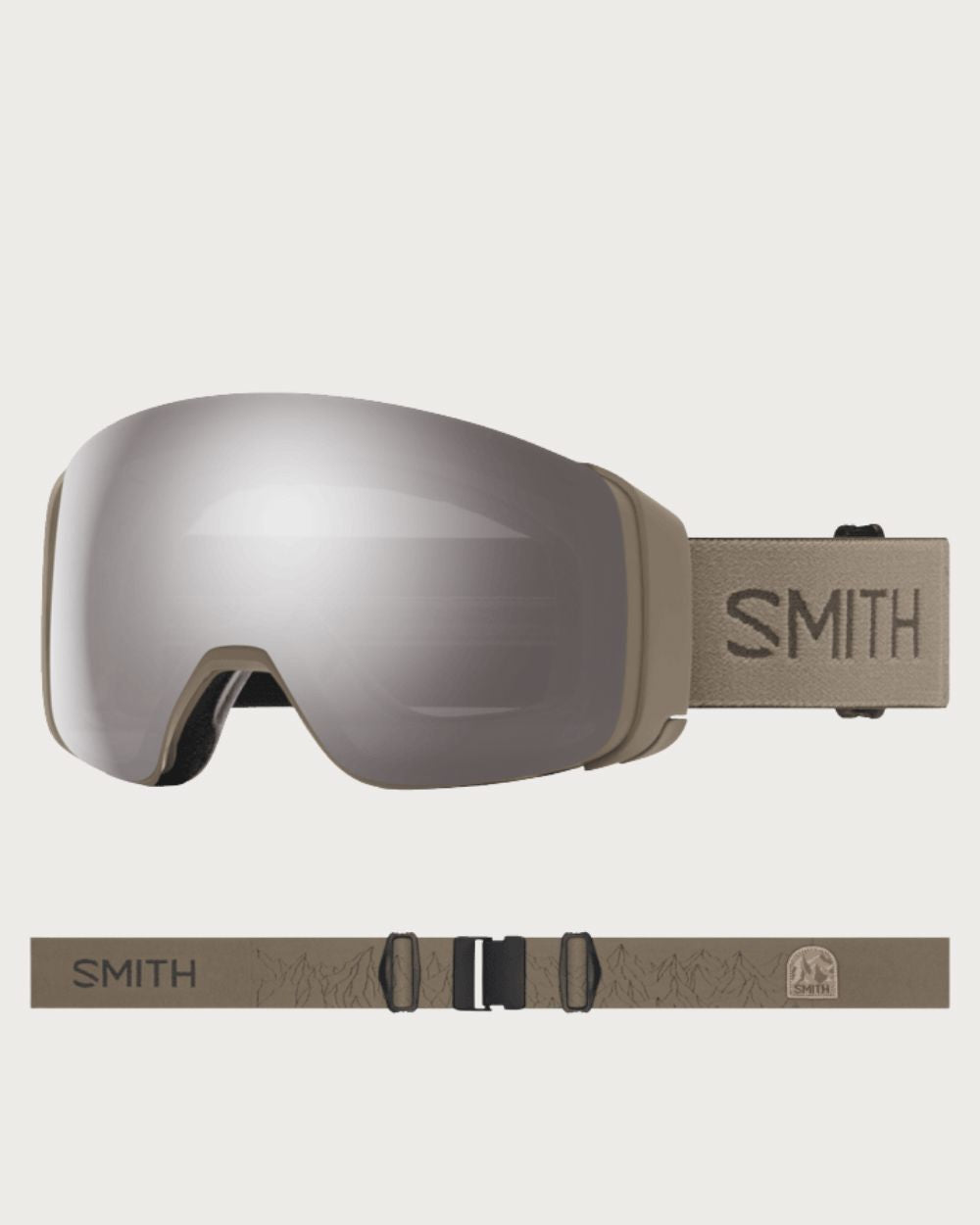 Smith 4D MAG Goggles (Medium Fit) - Bandit Chromapop Sun Platinum Mirror Goggles Smith 