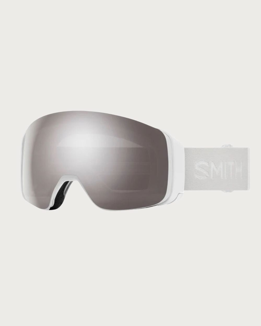 Smith 4D MAG Goggles (Medium Fit) - White Vapor ChromaPop Sun Platinum Mirror Goggles Smith 