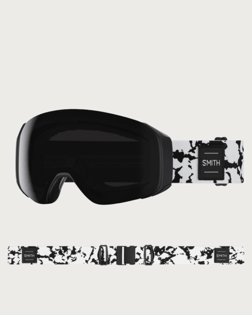 Smith 4D MAG S Goggles (Small Fit) - Black Marble Chromapop Sun Black Goggles Smith 