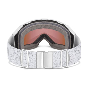 Smith 4D MAG S Goggles (Small Fit) - White Chunky Knit ChromaPop Everyday Rose Gold Mirror