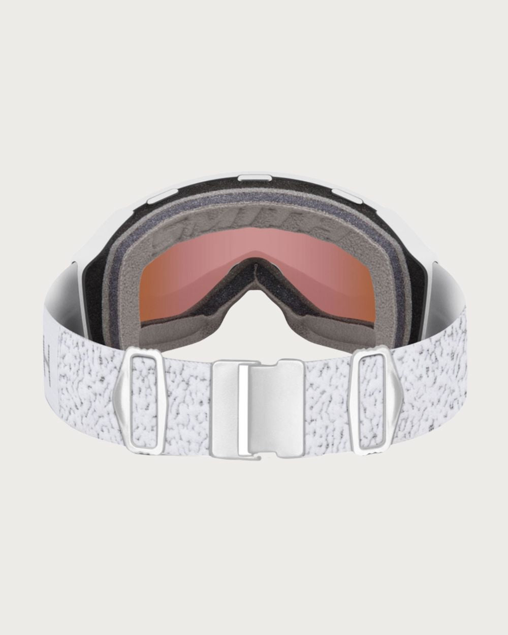 Smith 4D MAG S Goggles (Small Fit) - White Chunky Knit ChromaPop Everyday Rose Gold Mirror Goggles Smith 