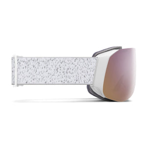 Smith 4D MAG S Goggles (Small Fit) - White Chunky Knit ChromaPop Everyday Rose Gold Mirror