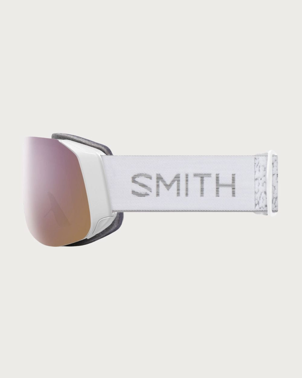Smith 4D MAG S Goggles (Small Fit) - White Chunky Knit ChromaPop Everyday Rose Gold Mirror Goggles Smith 