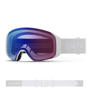 Smith 4D MAG S Goggles (Small Fit) - White Vapor ChromaPop Photochromic Rose Flash Goggles Smith 