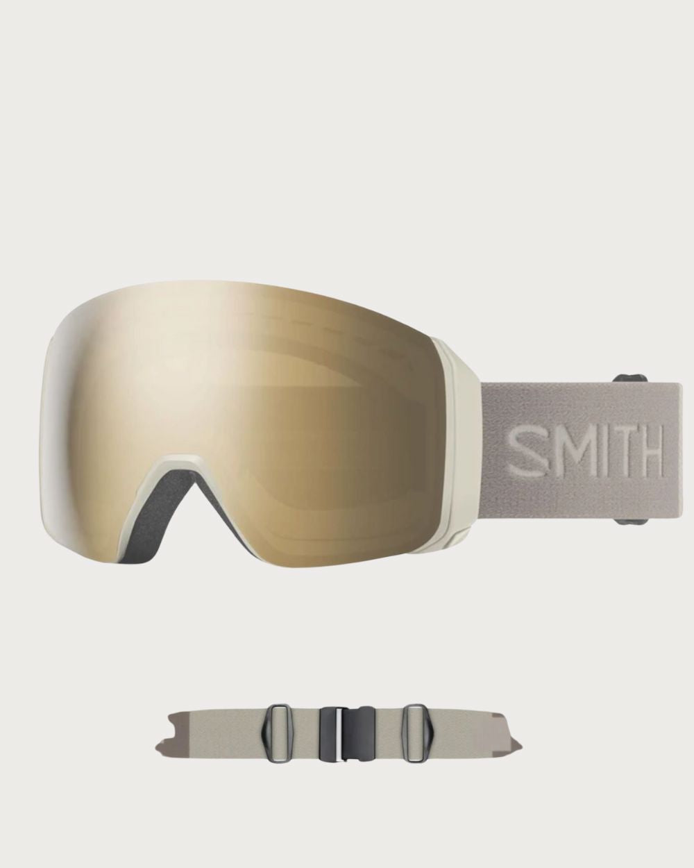 Smith 4D MAG XL Goggles (Large Fit) - Chalk ChromaPop Sun Black Gold Mirror Goggles Smith 