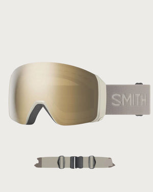 Smith 4D MAG XL Goggles (Large Fit) - Chalk ChromaPop Sun Black Gold Mirror Goggles Smith 