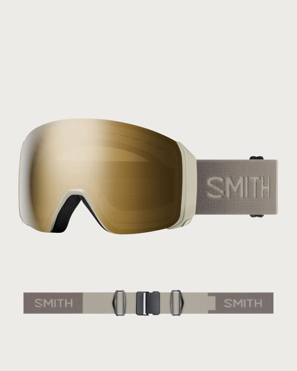 Smith 4D MAG XL Goggles (Large Fit) - Chalk ChromaPop Sun Black Gold Mirror Goggles Smith 