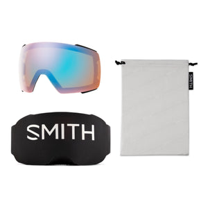 Smith I/O MAG Goggles (Medium Fit) - Black ChromaPop Pro Photochromic Blue Mirror Goggles Smith 