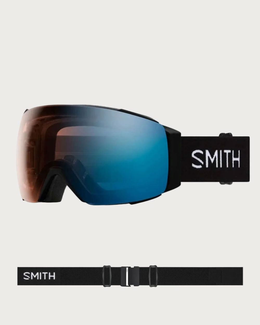 Smith I/O MAG Goggles (Medium Fit) - Black ChromaPop Pro Photochromic Blue Mirror Goggles Smith 