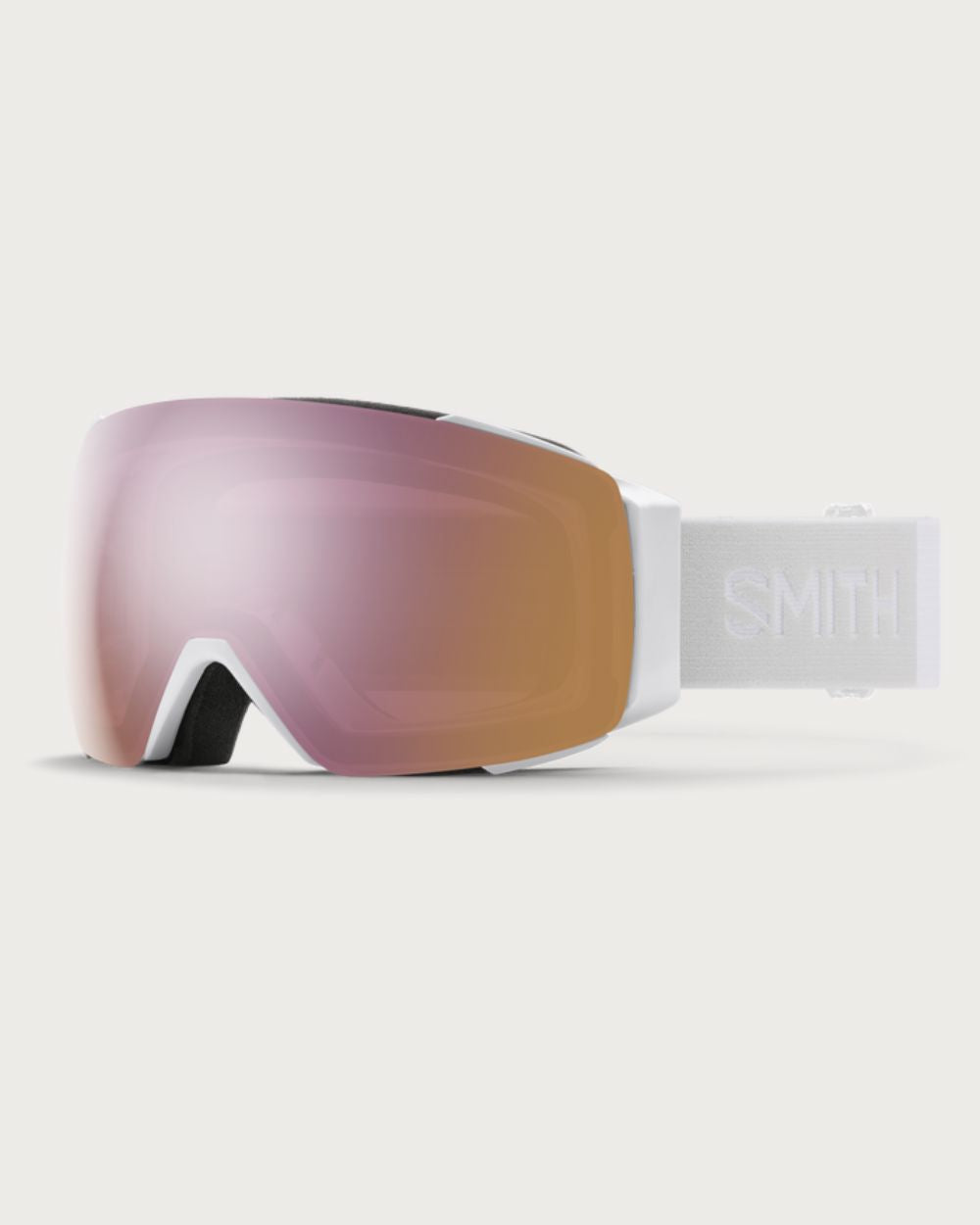 Smith I/O MAG Goggles (Medium Fit) - White Vapour ChromaPop Everyday Rose Gold Mirror Goggles Smith 