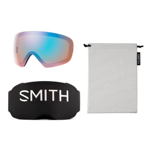 Smith I/O MAG S Goggles (Small Fit) - Black ChromaPop Everyday Blue Mirror Goggles Smith 